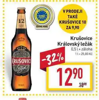 Billa Krušovice královský ležák 0,5l nabídka