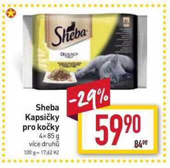 Billa Sheba kapsičky pro kočky 4x 85 g nabídka