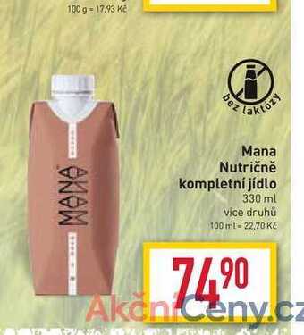Billa Mana nutričně kompletní jídlo 330 ml nabídka