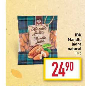 Billa Ibk mandle jádra natural 100 g nabídka