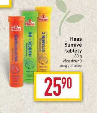 Billa Haas šumivé tablety 80 g nabídka