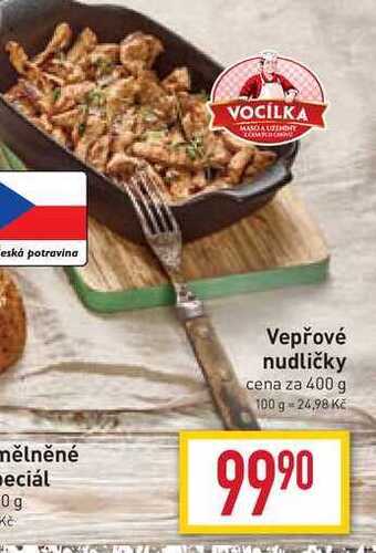 Billa Vepřové nudličky cena za 400 g nabídka