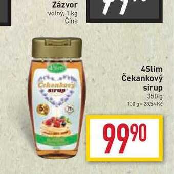 Billa 4slim čekankový sirup 350 g nabídka