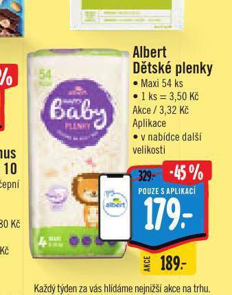Albert Albert dětské plenky nabídka