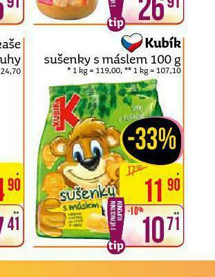 Teta Kubík sušenky s máslem nabídka