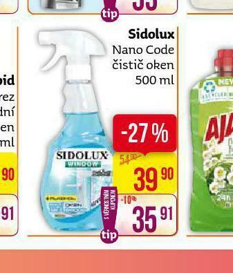 Teta Sidolux nano code čistič oken nabídka