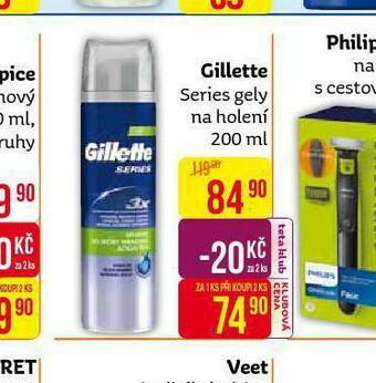 Teta Gillette series gely na holení nabídka