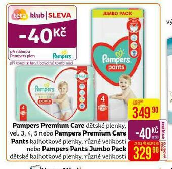 Teta Pampers dětské pleny nabídka