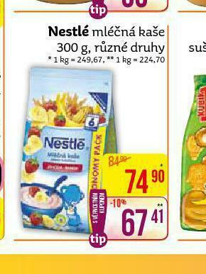 Teta Nestlé mléčná kaše nabídka