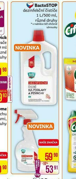Teta Bactostop dezonfekční čistič nabídka