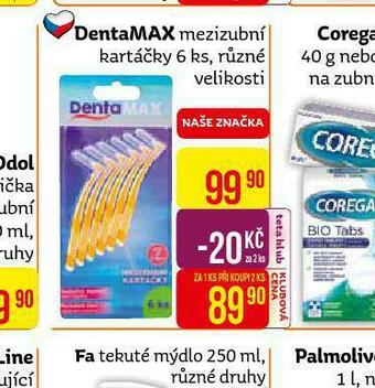 Teta Dentamax mezizubní kartáčky nabídka
