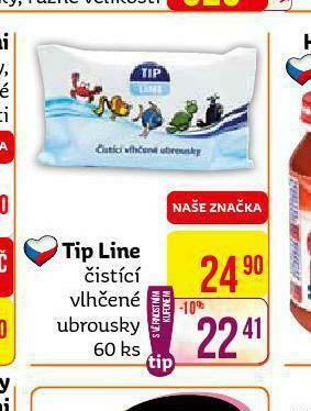 Teta Tip line čistící vlhčené ubrousky nabídka