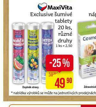 Teta Maxivita exclusive šumivé tablety nabídka