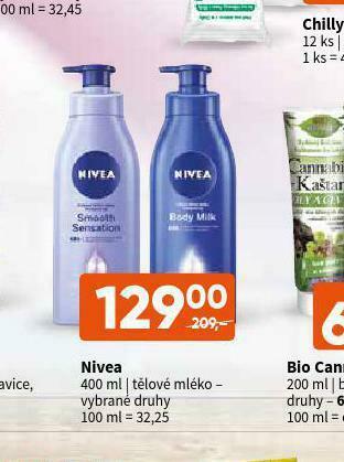 Terno Nivea tělové mléko nabídka
