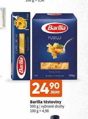 Terno Barilla těstoviny nabídka