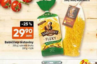Terno Babiččiny těstoviny nabídka