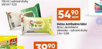 Terno Detox antibakteriální ubrousky nabídka