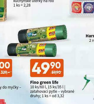 Fine green life zahatovací pytle na odpadky