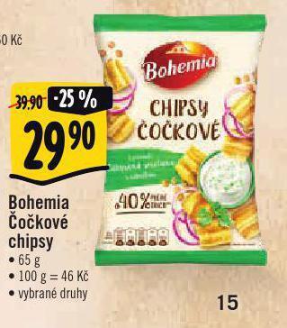 Bohemia čočkové chipsy