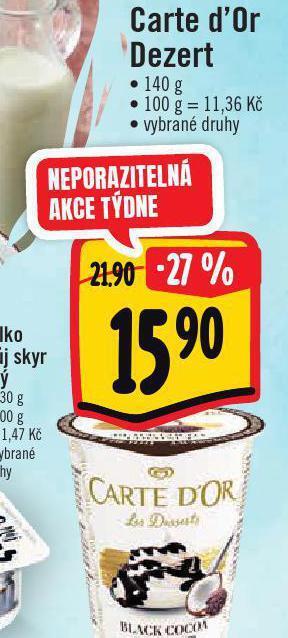 Albert Carte d'or dezert nabídka