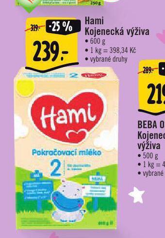 Albert Hami kojenecká výživa nabídka