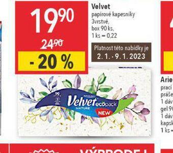 Globus Velvet papírové kapesníky nabídka