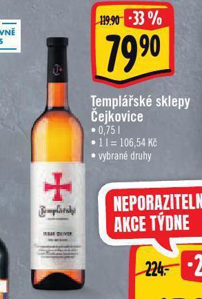 Albert Templářské sklepy čejkovice nabídka