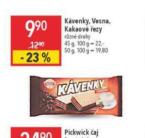Globus Kávenky, vesna, kakaové řezy nabídka