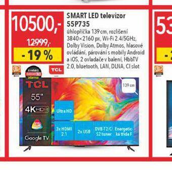 Globus Smart led televizor tcl 139 cm nabídka