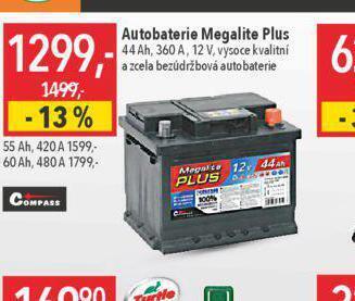 Globus Autobaterie megalite plus 44 ah nabídka