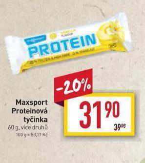 Billa Maxsport proteinová tyčinka nabídka