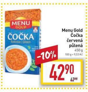 Billa Menu gold čočka nabídka