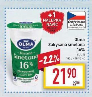 Billa Olma zakysaná smetana nabídka