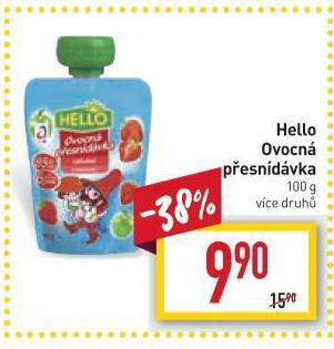 Billa Hello ovocná přesnídávka nabídka