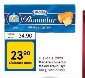 Tesco Madeta romadur nabídka
