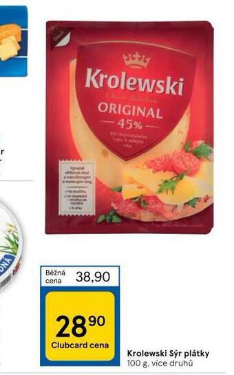 Tesco Krolewski sýr nabídka