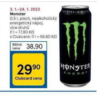 Tesco Monster energy drink nabídka