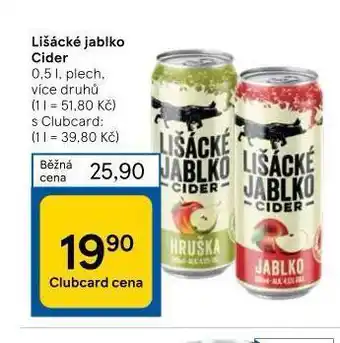 Tesco Lišácké jablko cider nabídka
