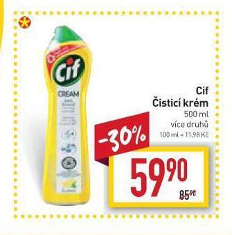 Billa Cif čisticí krém nabídka