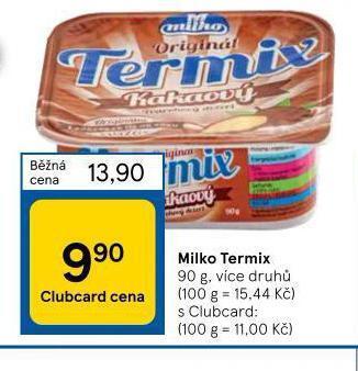 Tesco Milko termix nabídka