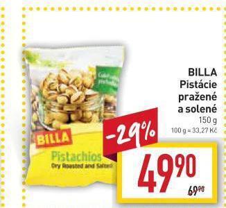 Billa Pistácie nabídka