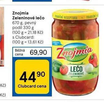 Tesco Znojmia zeleninové lečo nabídka