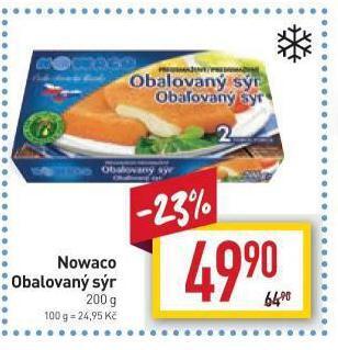 Billa Nowaco obalovaný sýr nabídka