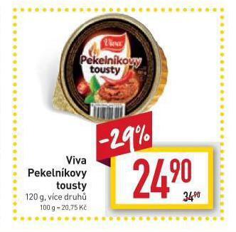 Billa Viva pekelníkovy tousty nabídka