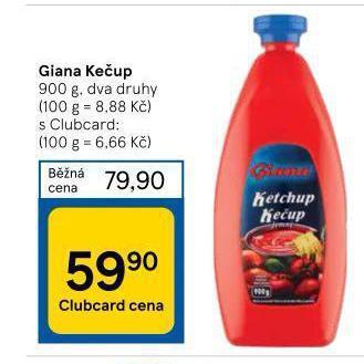 Tesco Giana kečup nabídka