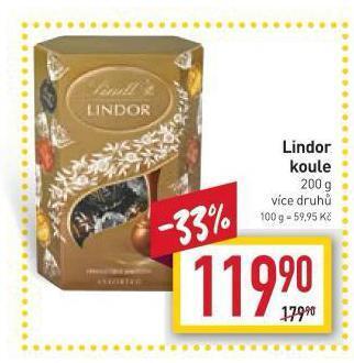 Billa Lindor koule nabídka