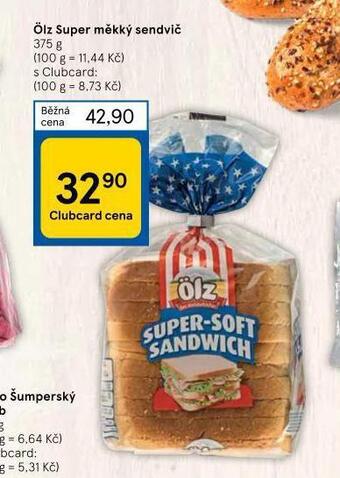 Tesco Olz super měkký sendvič nabídka