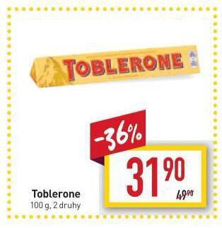 Billa Toblerone nabídka