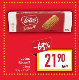 Billa Lotus sušenky nabídka