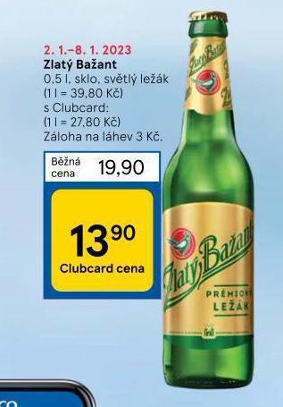 Tesco Pivo zlatý bažant nabídka